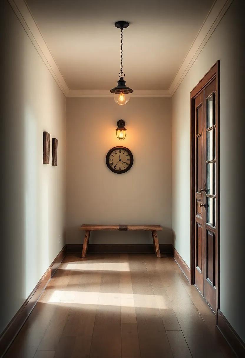 Antique Furniture: Incorporate vintage furniture pieces, like ⁢a distressed wooden bench,⁢ to enhance the nostalgic feel of‍ your hallway