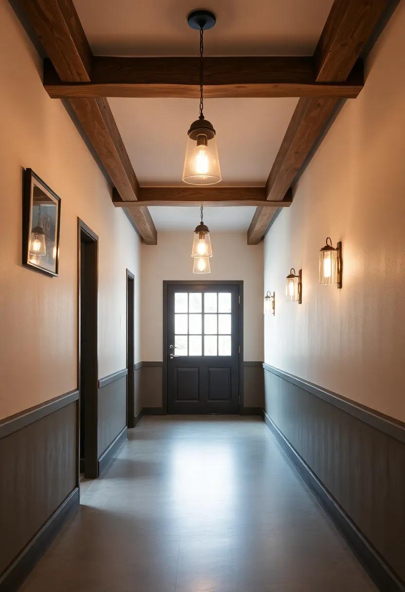 Rustic Wood ⁣Beams: ⁣If possible, ‍expose‌ wooden ⁢beams in your​ hallway to give it ⁢a rustic ‌charm that complements​ vintage⁢ lighting