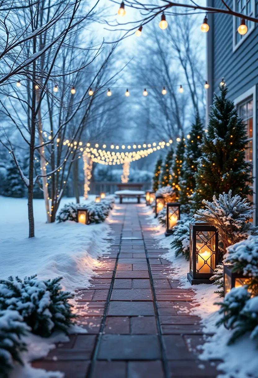 Design a lighted pathway using luminaries to guide guests to your winter ‍wonderland