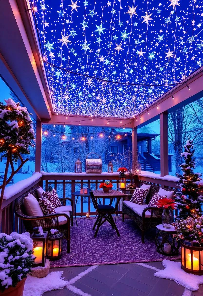 Utilize fiber-optic lights to ‌create a starry night effect on your‍ patio ceiling