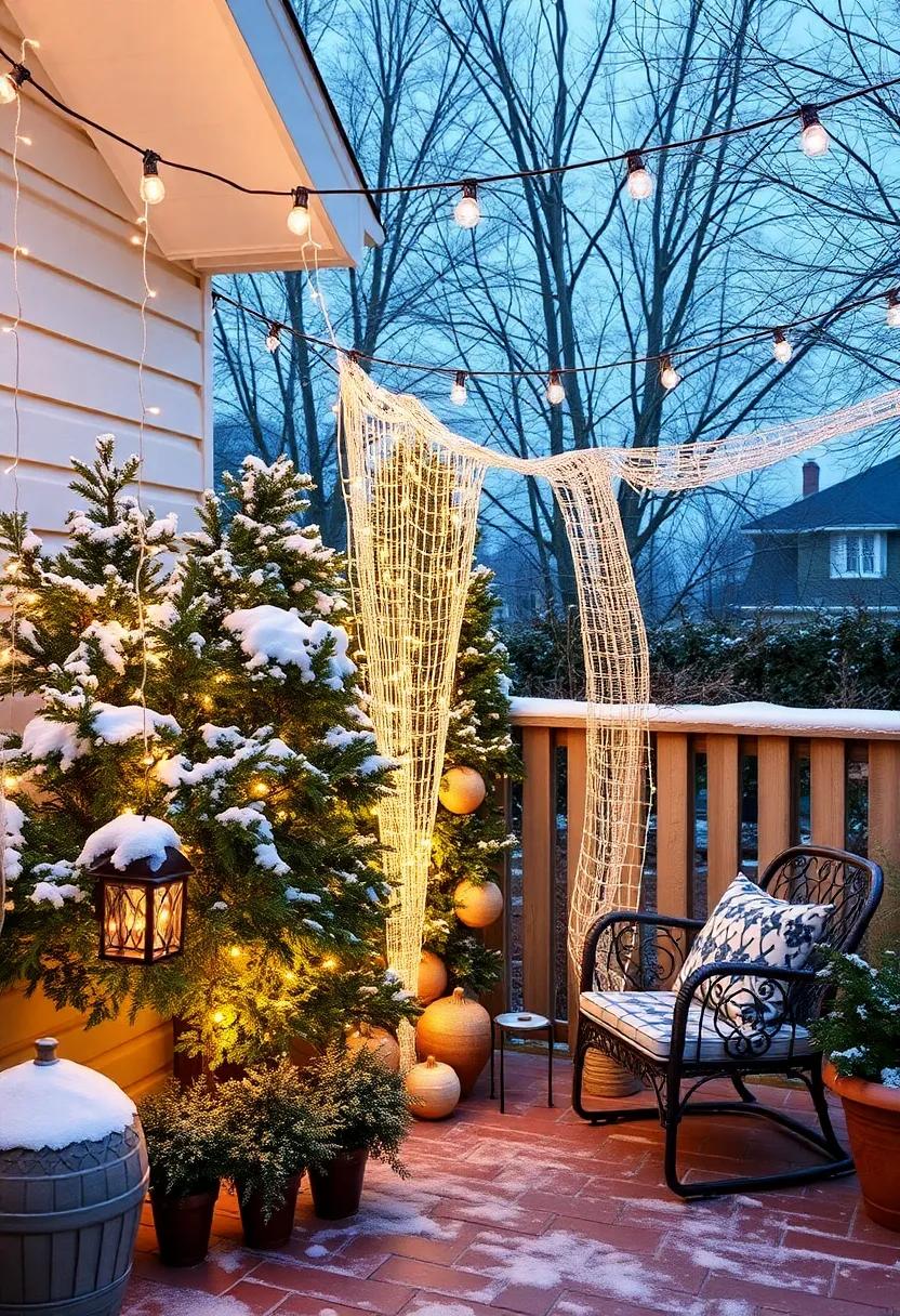 Hang mesh light nets over large bushes or trees for‍ an effortless, cascading glow