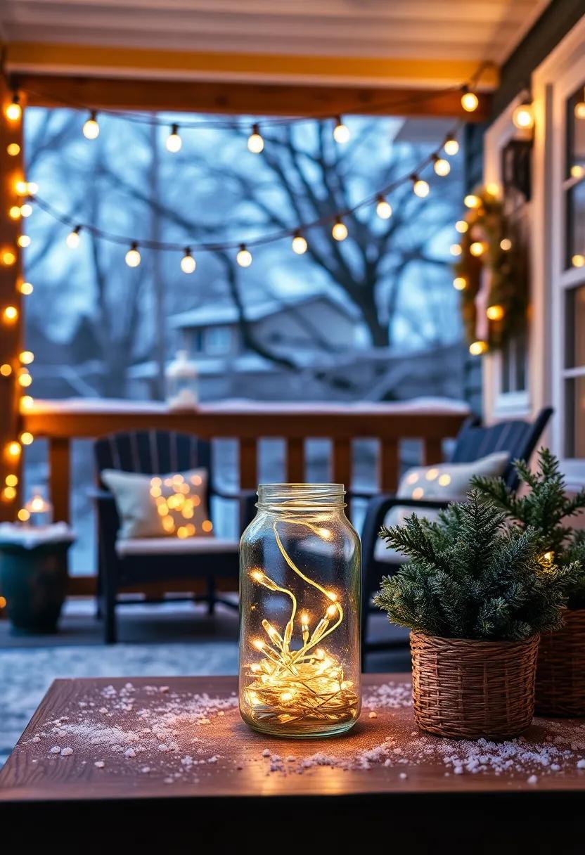 Craft a‌ DIY light garland ⁤using mason jars‌ filled ‍with string⁢ lights for a charming centerpiece