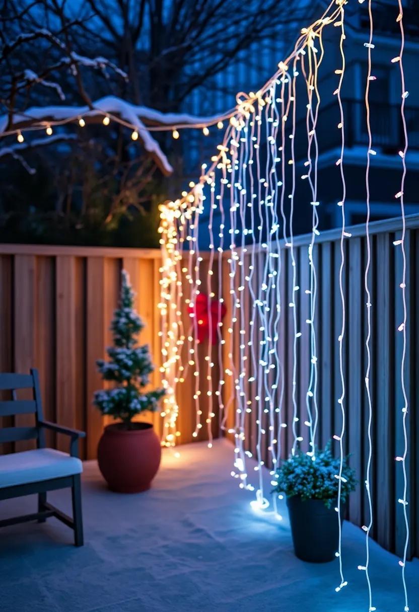 Hang a “light curtain” of LED beads on ⁢a wall or fence ‌for an eye-catching ​backdrop