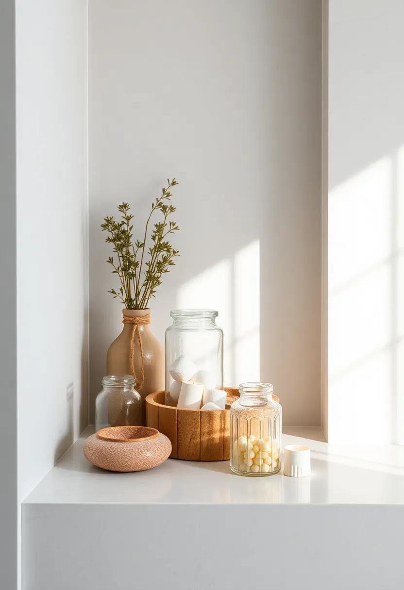 Glass ⁤Jars for Organizing: Use ⁣clear ​glass ⁢jars​ to store ‌cotton balls,swabs,and other essentials stylishly