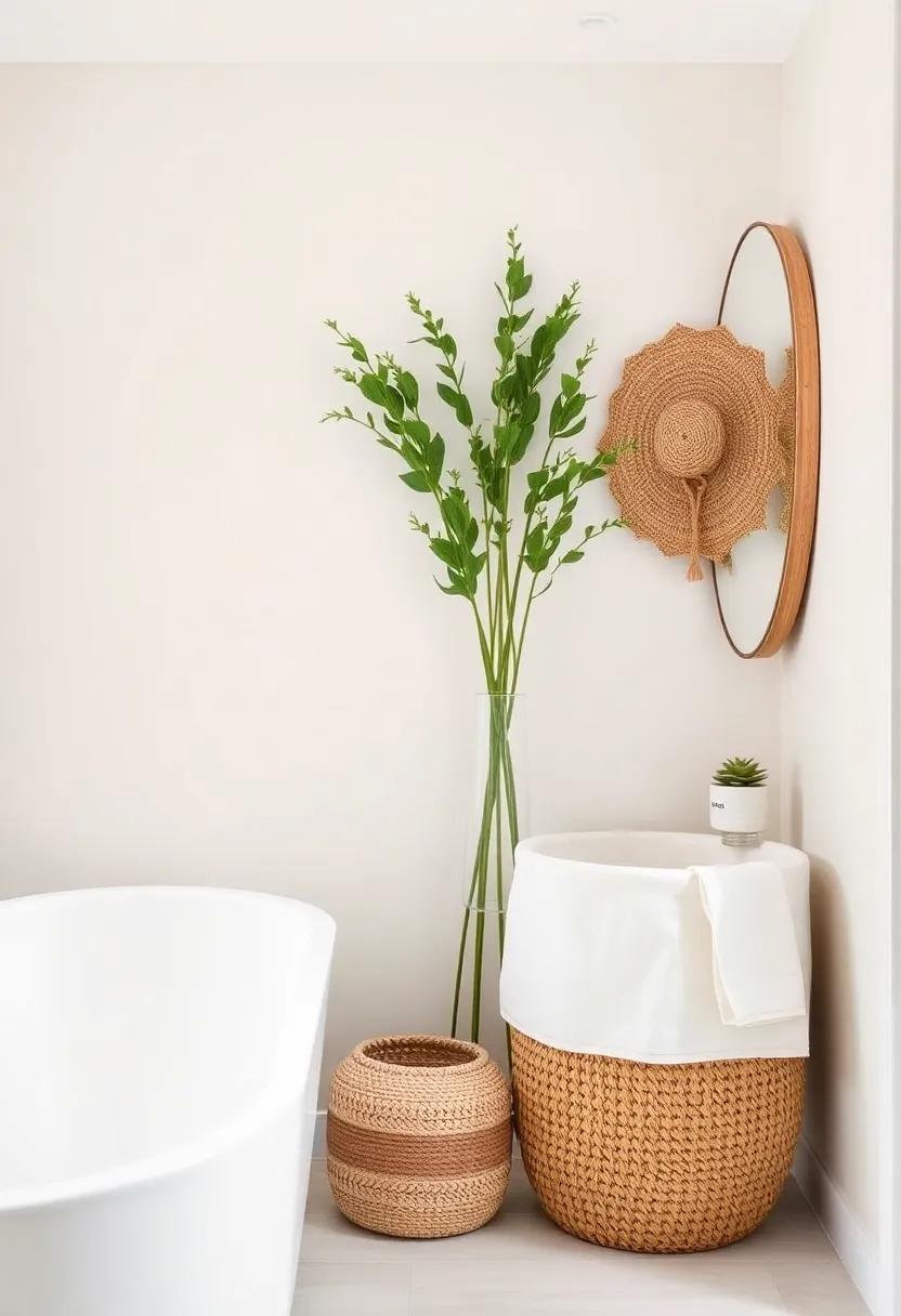 natural Fiber baskets: Employ woven baskets made‍ from seagrass ​or ⁣jute ⁢for a stylish​ storage‍ solution