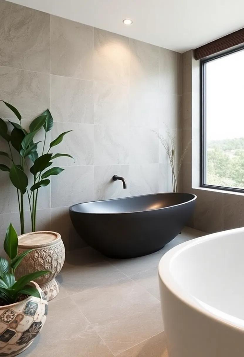 Natural Stone Tiles:‍ Use natural stone tiles to bring the essence ‌of the outdoors into your bathroom