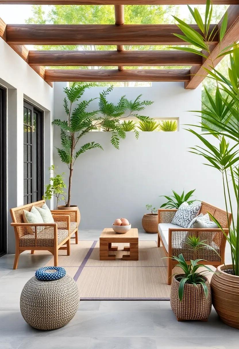 Bamboo Accents: Use bamboo ⁤furniture and decor ⁢to evoke an⁣ Asian-inspired aesthetic, adding a touch of⁣ nature⁣ that ​blends seamlessly ‍with ​your outdoor environment