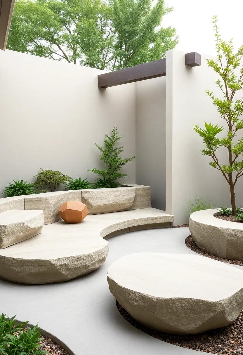 Natural Stone Features: Incorporate natural stone seating or walls that ‍blend‍ harmoniously into the‌ environment, fostering a connection with ⁤the​ earth