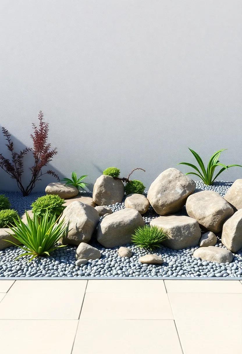 Rock Gardens: Create a‍ rock garden filled with ⁤carefully arranged stones and resilient⁢ plants,‍ evoking a minimalist design that is easy to maintain