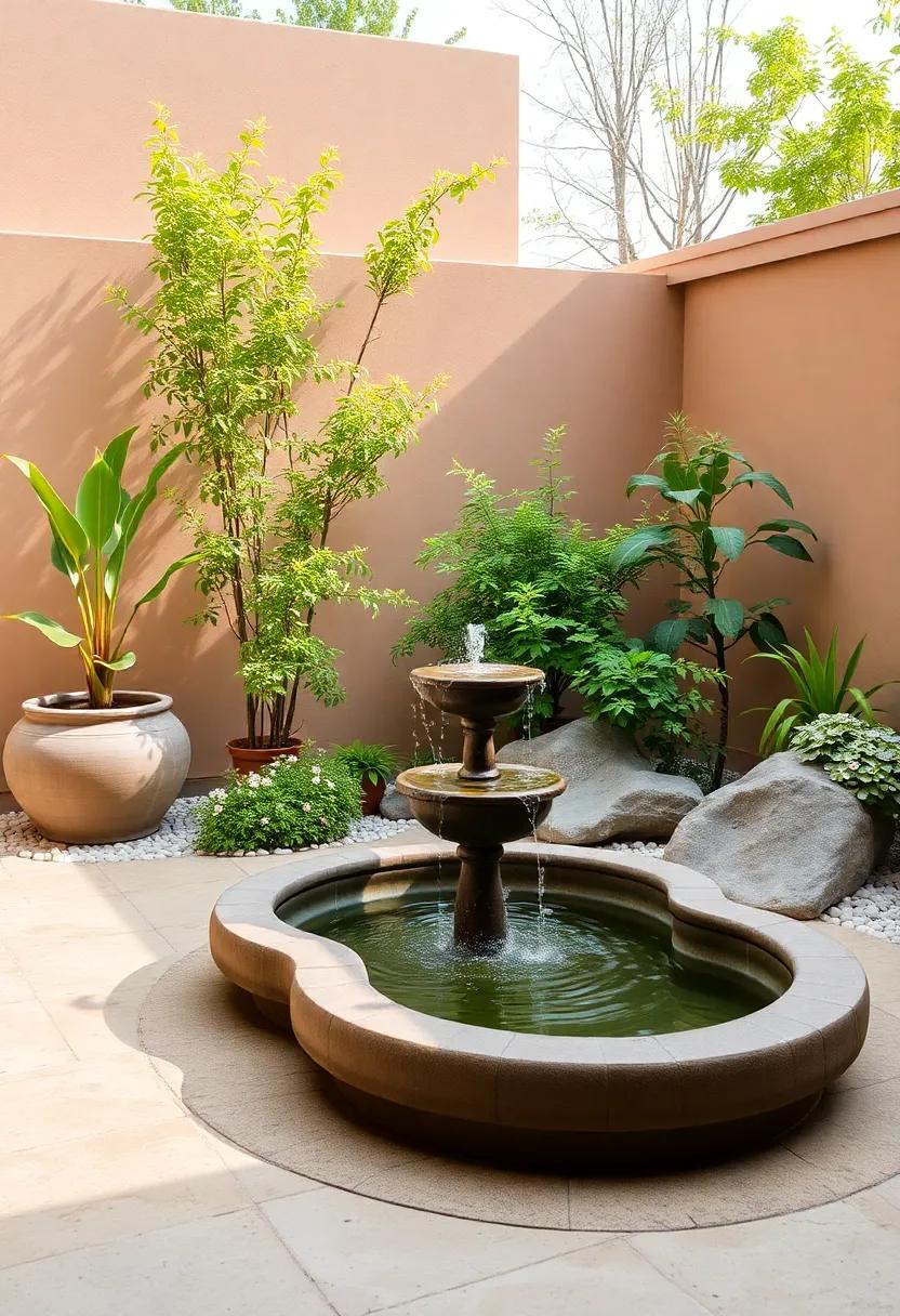 Water Elements: Incorporate a bubbling fountain or ⁢a ‍small ⁣pond to introduce serene sounds and create ​a refreshing focal point that soothes the spirit