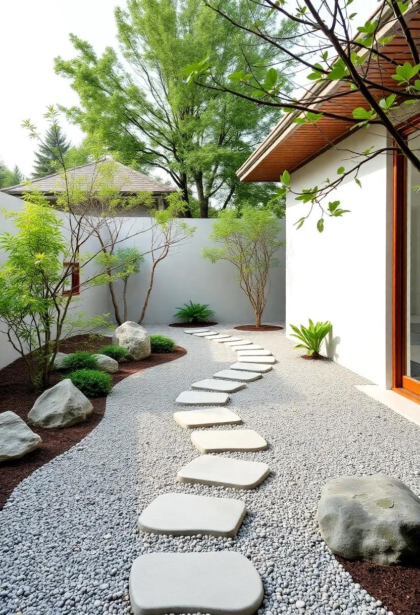 Zen Garden Pathway:⁤ Lay a winding gravel⁢ path through a zen garden,‍ lined with smooth ‌stones‍ and minimalist plantings to encourage peaceful strolls