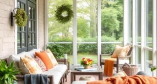 Transform Your Screened Porch: Cozy Lounges and Stylish Throw Blankets Await!