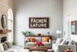 Charming Farmhouse Living Rooms: Integrating Vintage Signage for Timeless Appeal