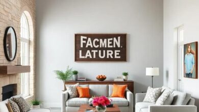 Charming Farmhouse Living Rooms: Integrating Vintage Signage for Timeless Appeal