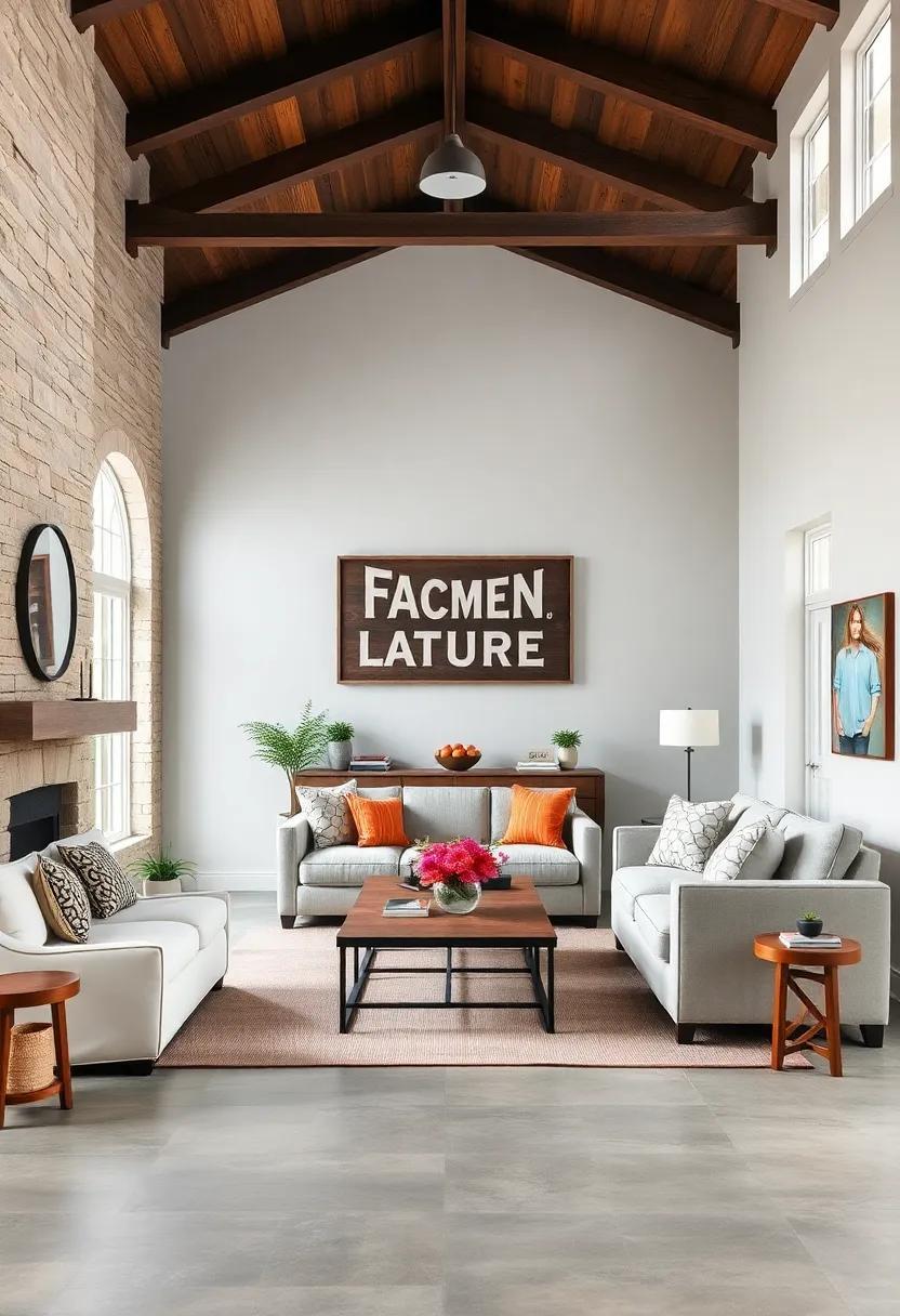 Charming Farmhouse Living Rooms: Integrating Vintage Signage for Timeless Appeal