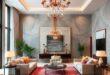 Elevate Your Space: Exploring Luxurious Living Rooms Drenched in Chandeliers