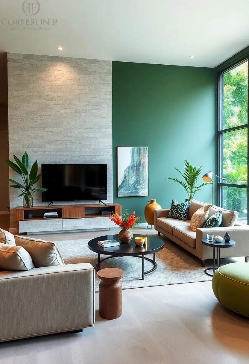 29 Inspiring Ideas for a Modern Green Living Room: Eco-Friendly Elegance