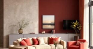 27 Stunning Modern Interiors Blending Warm Burgundy and Elegant Champagne Hues