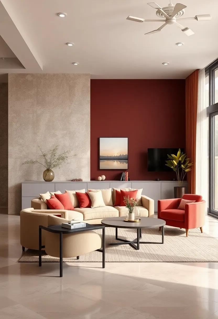 27 Stunning Modern Interiors Blending Warm Burgundy and Elegant Champagne Hues