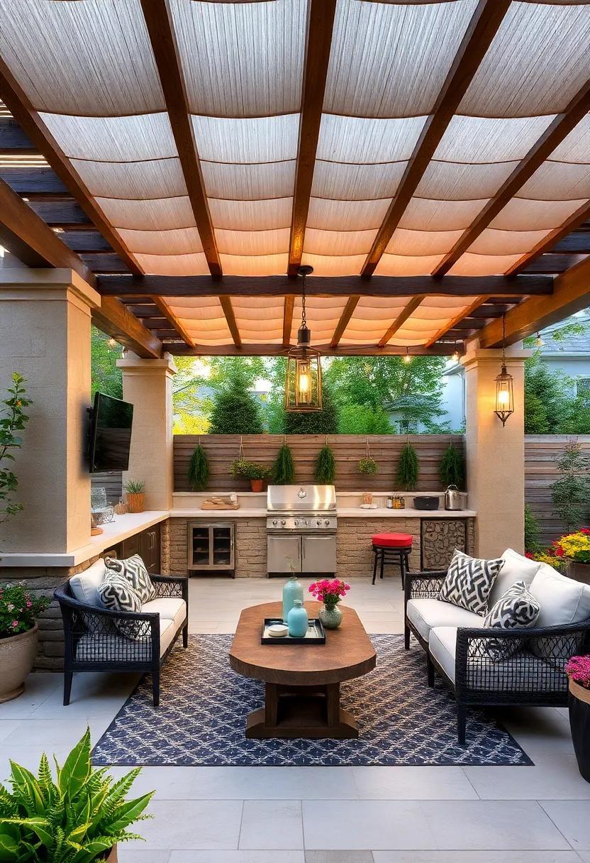 27 Inspiring Outdoor Kitchen Ideas with Pergolas for Your Perfect Backyard Retreat