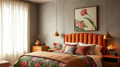 21 Ways to Infuse Your Retro Bedroom with Bold Floral Textiles for Timeless Charm