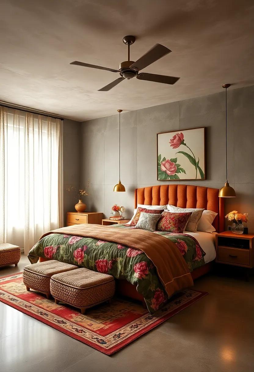 21 Ways to Infuse Your Retro Bedroom with Bold Floral Textiles for Timeless Charm