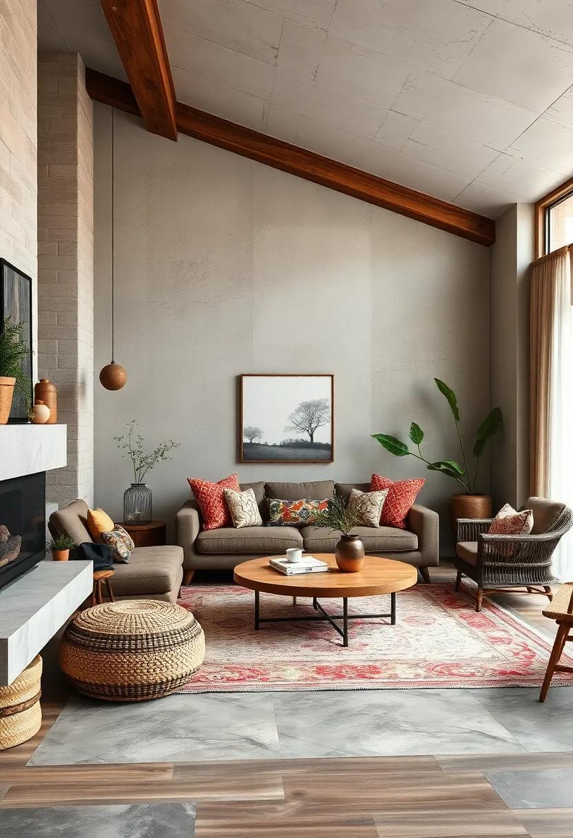 25 Inspiring Elements for a Boho Eclectic Room with Rich Wood and Fabric Textures