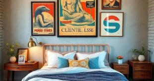 25 Charming Ideas to Create a Vintage Bedroom with Retro Posters for Timeless Style