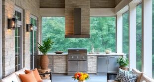 25 Inspiring Large Screened Porch Ideas Featuring Stylish Outdoor Kitchens