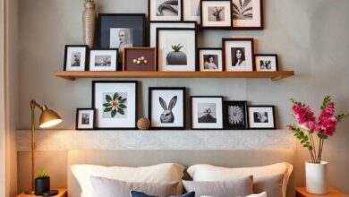 27 Inspiring Ways to Style Your Bedroom Shelf with Picture Frames for a Personal Touch