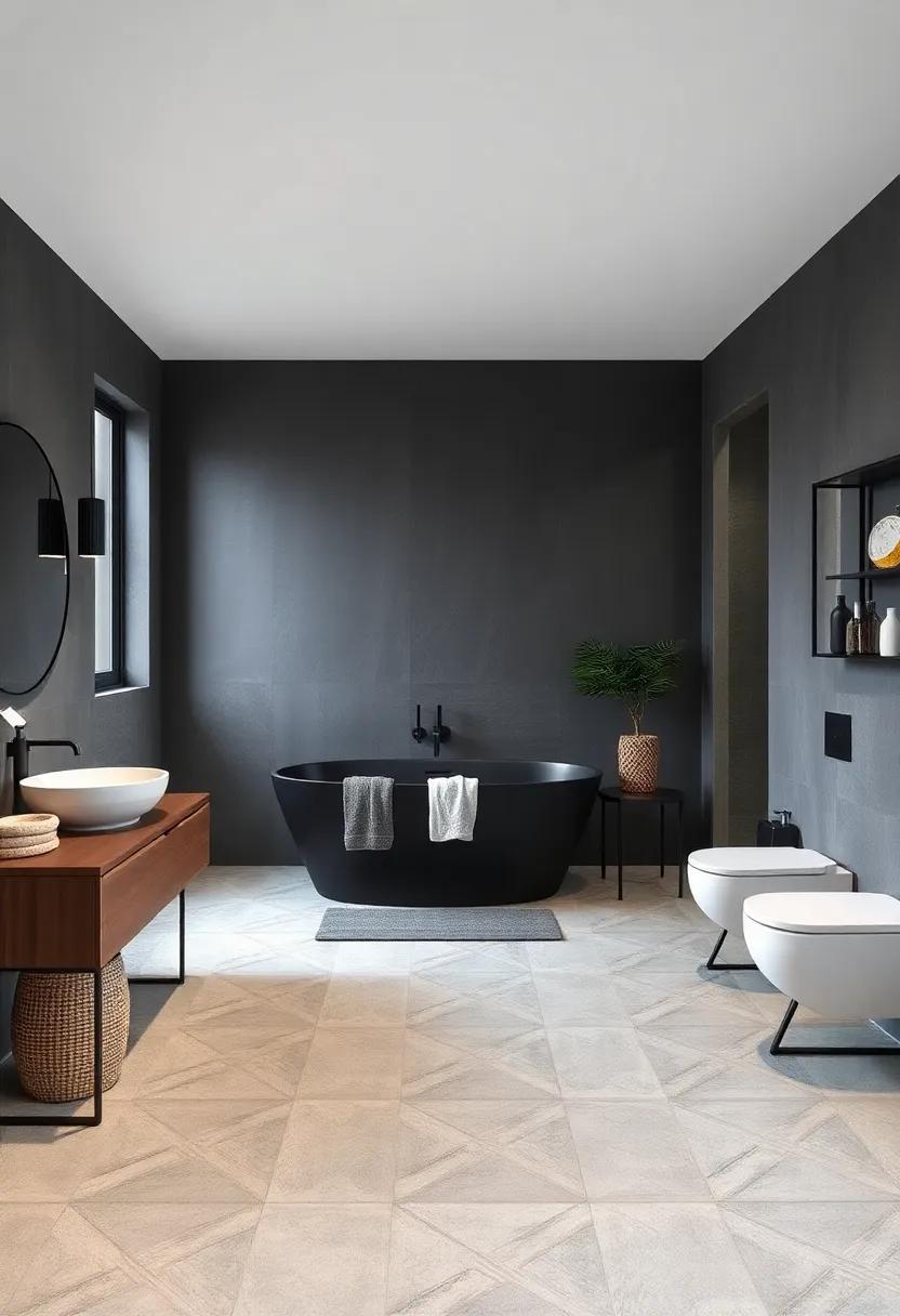 Charcoal Gray: A ⁣sophisticated ‍choice that ⁣adds depth while allowing black details to create a striking visual statement