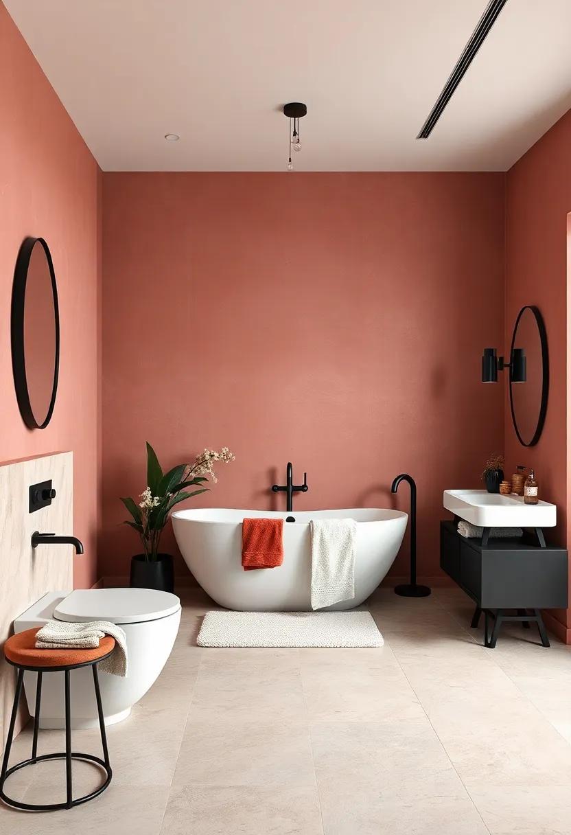 Dusty​ Rose: A warm pink ⁤with undertones of ⁢beige that adds⁢ a cozy yet chic​ vibe, enhancing​ the drama of black accents‍ gracefully