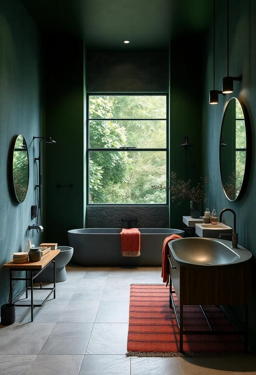 Deep Forest ⁢green: ⁣Rich and inviting, this color creates‌ a stunning natural ambiance, amplifying the drama of black accents