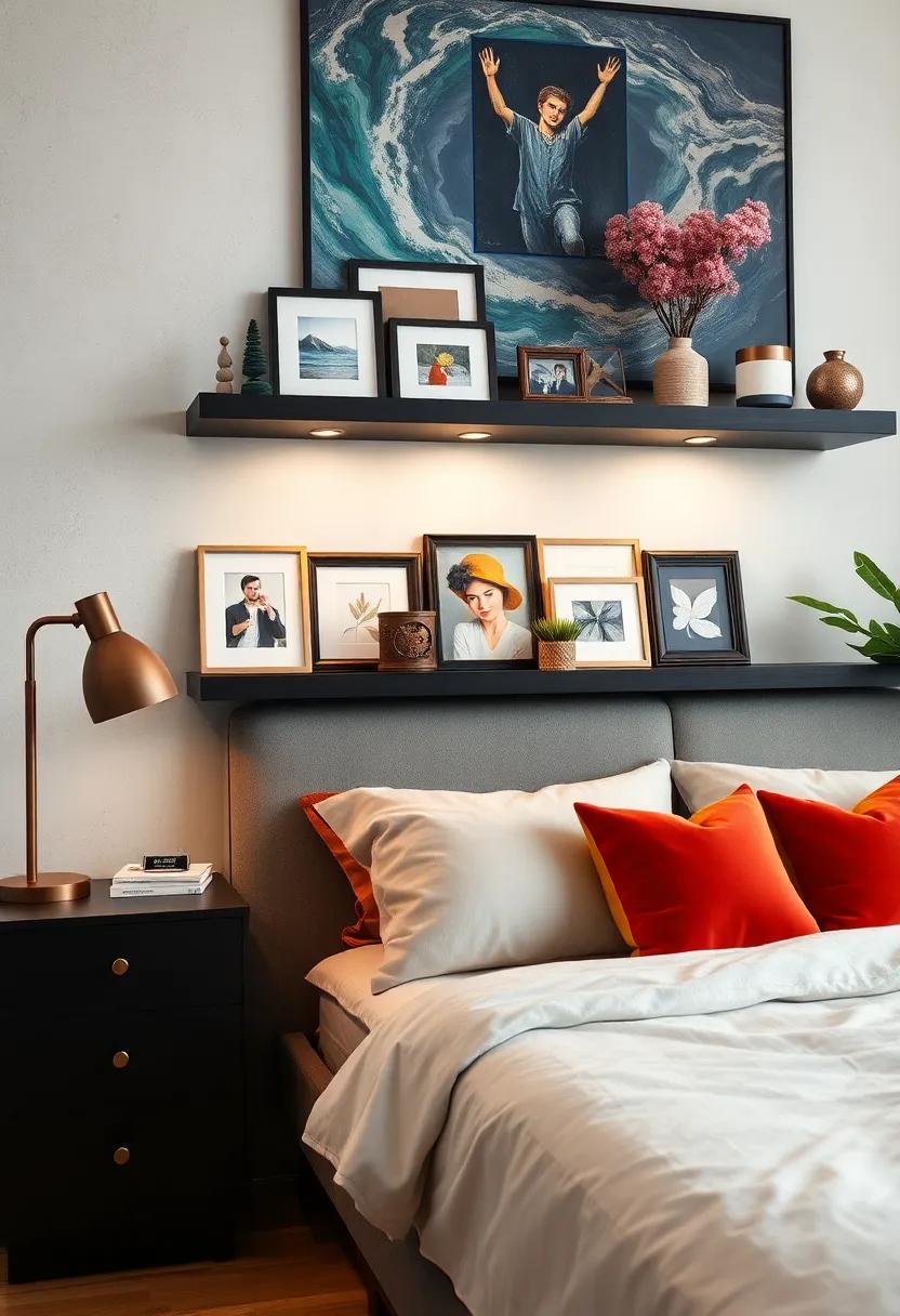 Use decorative stands:‌ Elevate certain ⁣frames using decorative bookends or stands‌ to add height variation ​to​ your shelf