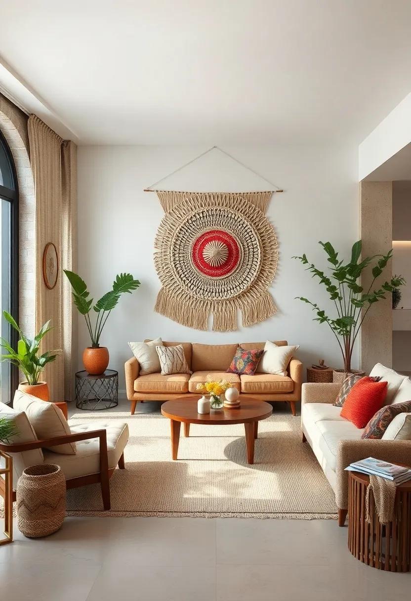 Woven Wall Art: Incorporate woven wall art or textile ⁢pieces that‍ add dimension and a tactile feel to the overall design of the room