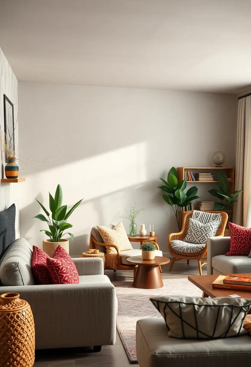 Cozy‌ Nooks: Create cozy reading⁣ nooks with a comfy chair, a ⁢small bookshelf, and soft lighting‌ for personal ‍retreats within the living space