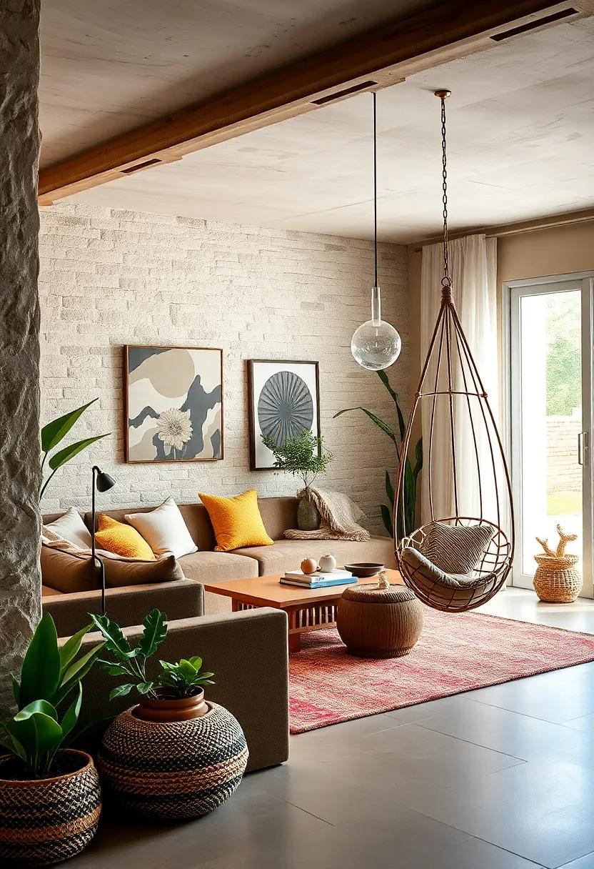 Hanging Chairs: Create a fun nook with a hanging chair,perfect⁤ for curling up with a book and enjoying the relaxed vibes of the room
