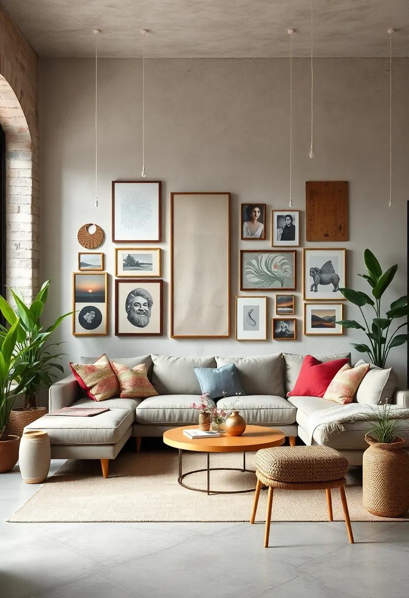 Gallery Wall: Curate a gallery wall featuring an⁢ eclectic mix of ⁤art, photographs, and personal mementos that reflects your unique journey and style
