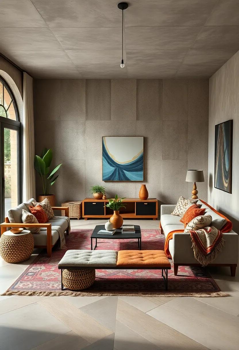 Global Textiles: Incorporate textiles from different cultures such as Moroccan rugs or Indian throw blankets to celebrate world aesthetics in⁢ your design