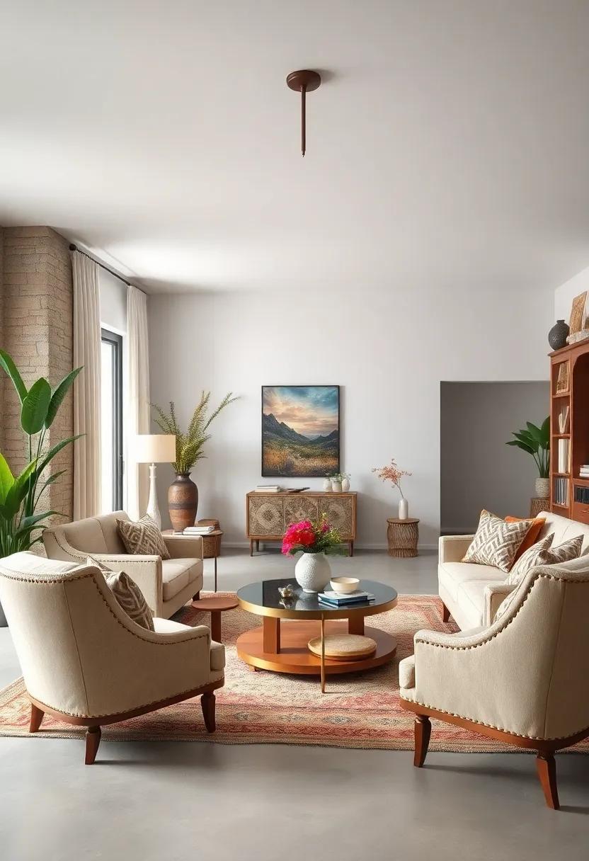 Vintage Finds: incorporate unique vintage furniture pieces that tell a story, such as an ornate coffee table ⁣or a retro armchair, to add character and charm