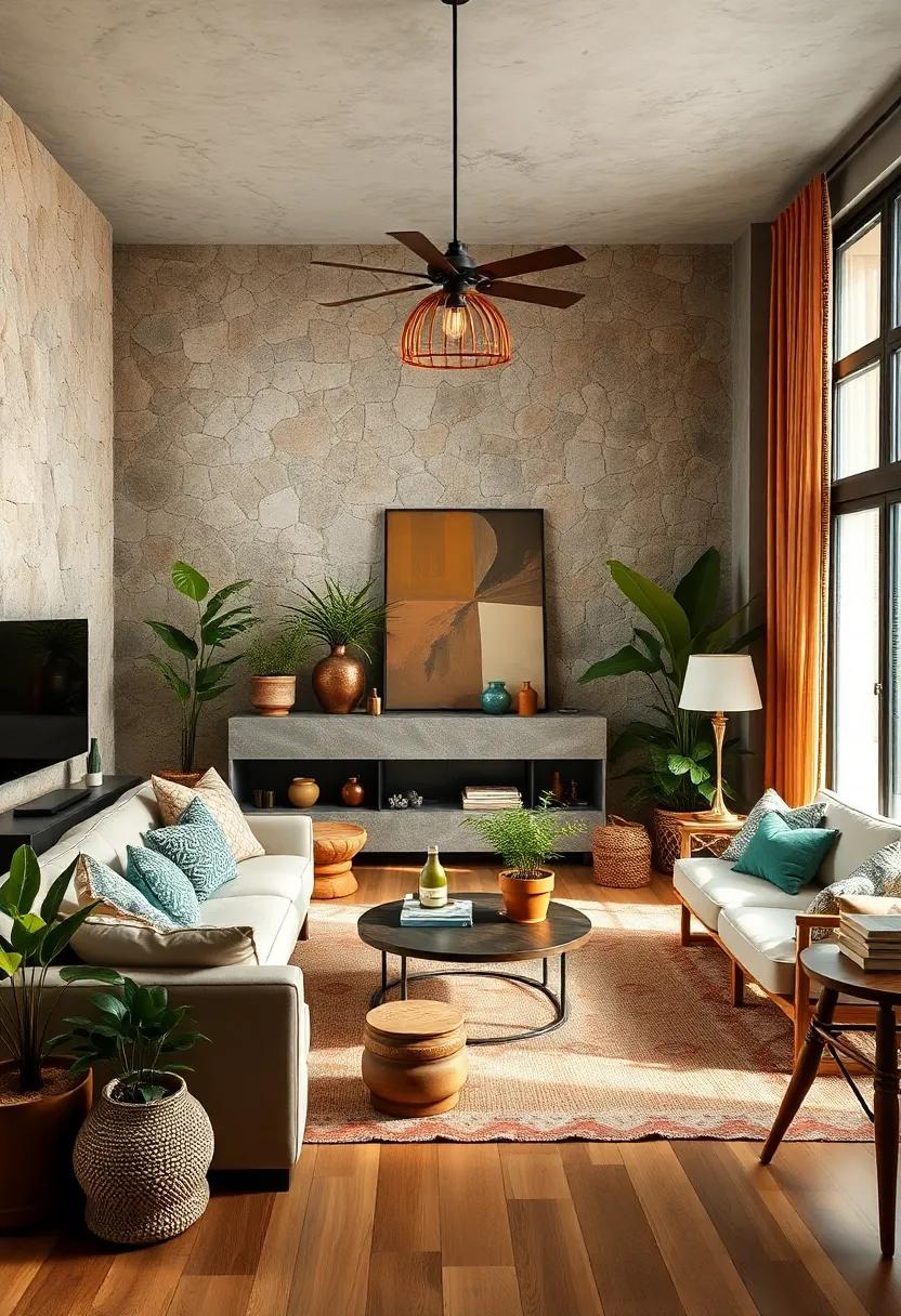 earthy Color Palette: Choose a color scheme inspired by nature, featuring warm browns, deep greens, and soft neutrals to create a calming atmosphere
