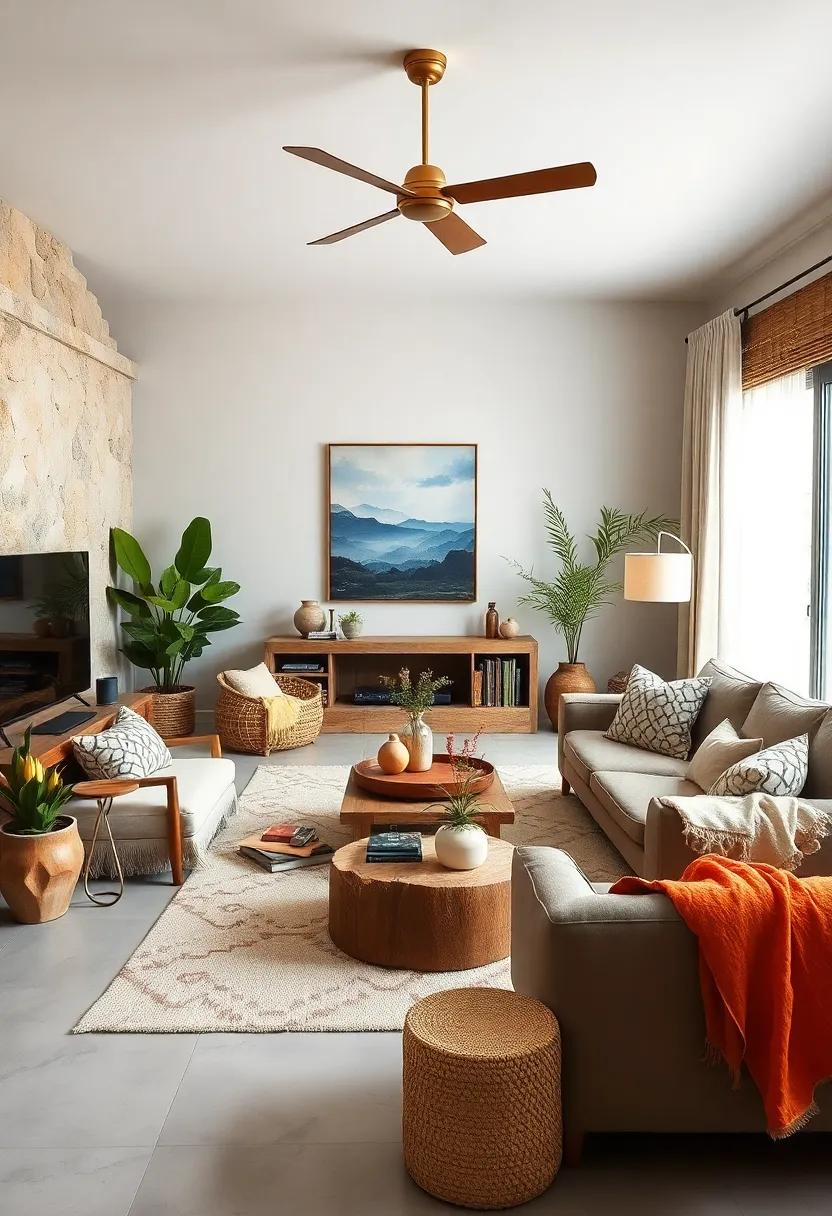 Natural Wood Accents: Opt for furniture and decor made from reclaimed or unfinished wood,which adds ⁢warmth and‍ a‍ rustic vibe to⁣ your living area