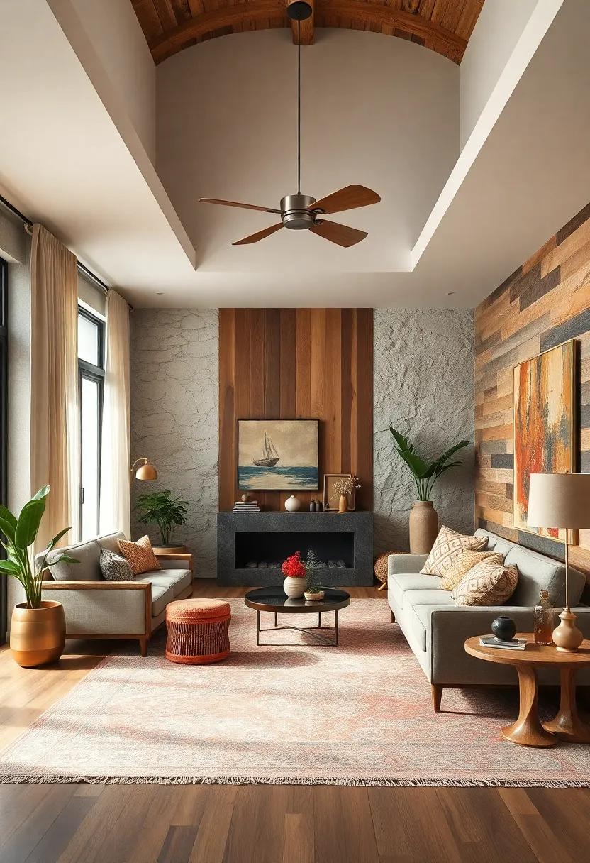 Textured‍ wall finishes, like stucco or ‍reclaimed ‌wood paneling, to enhance visual ‌depth
