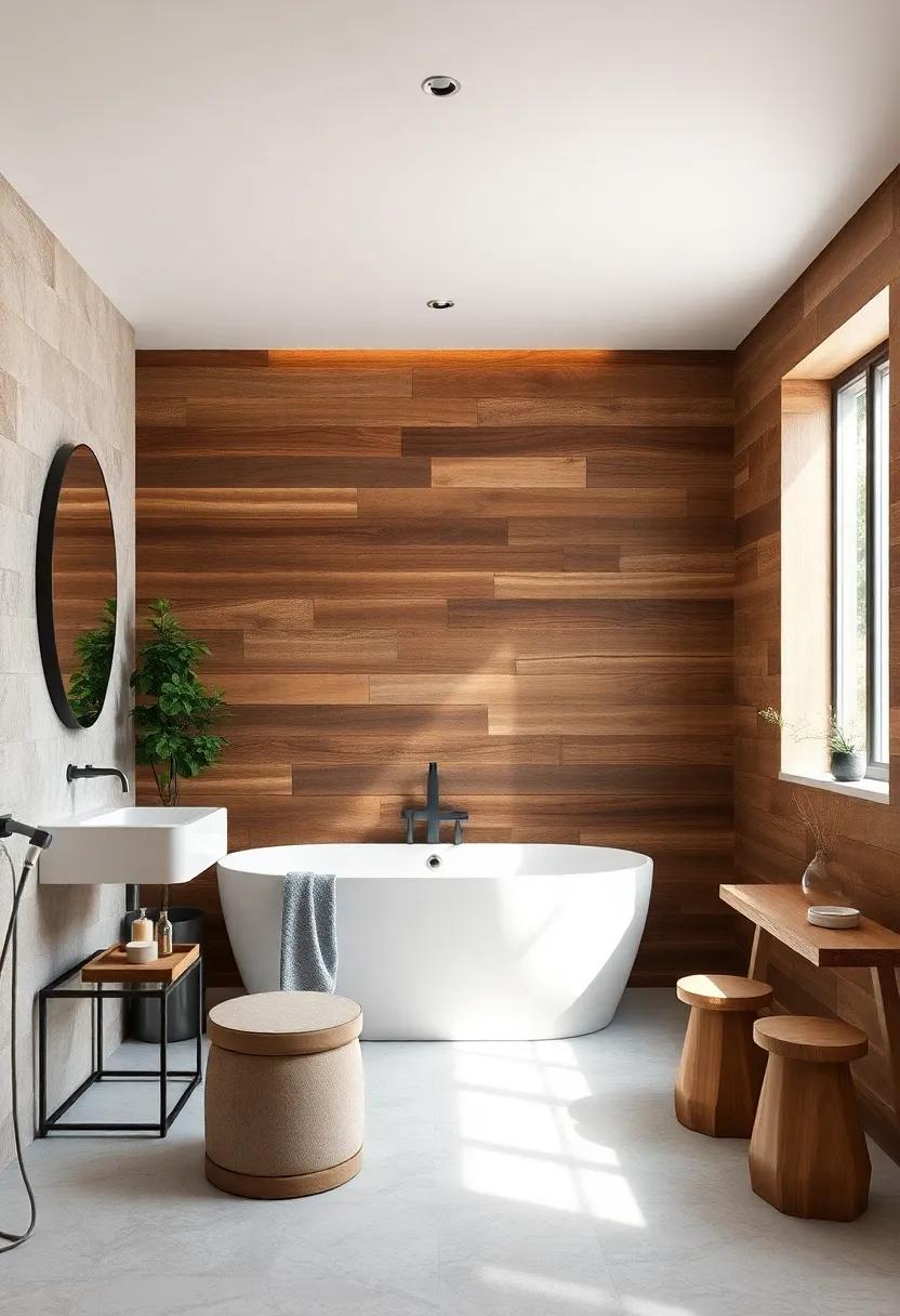 Rustic Charm:⁤ Use ​reclaimed wood paneling to introduce⁢ warmth and character,⁤ giving ⁢your bathroom a⁢ cozy, ‍cabin-like feel
