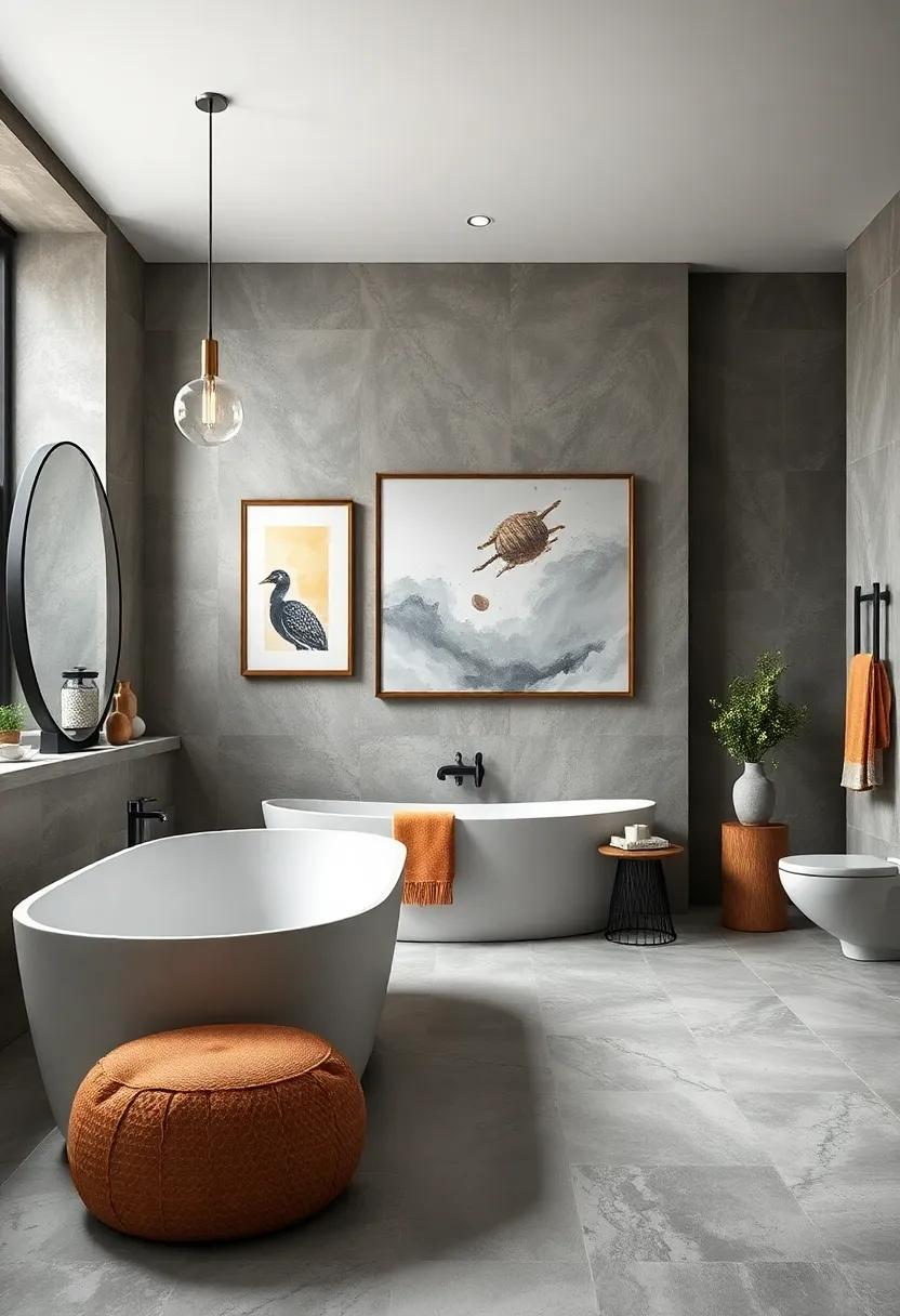 Artistic⁤ Canvas: ⁣Hang oversized art pieces or framed ‌prints to give your bathroom a gallery-like feel and spark conversation