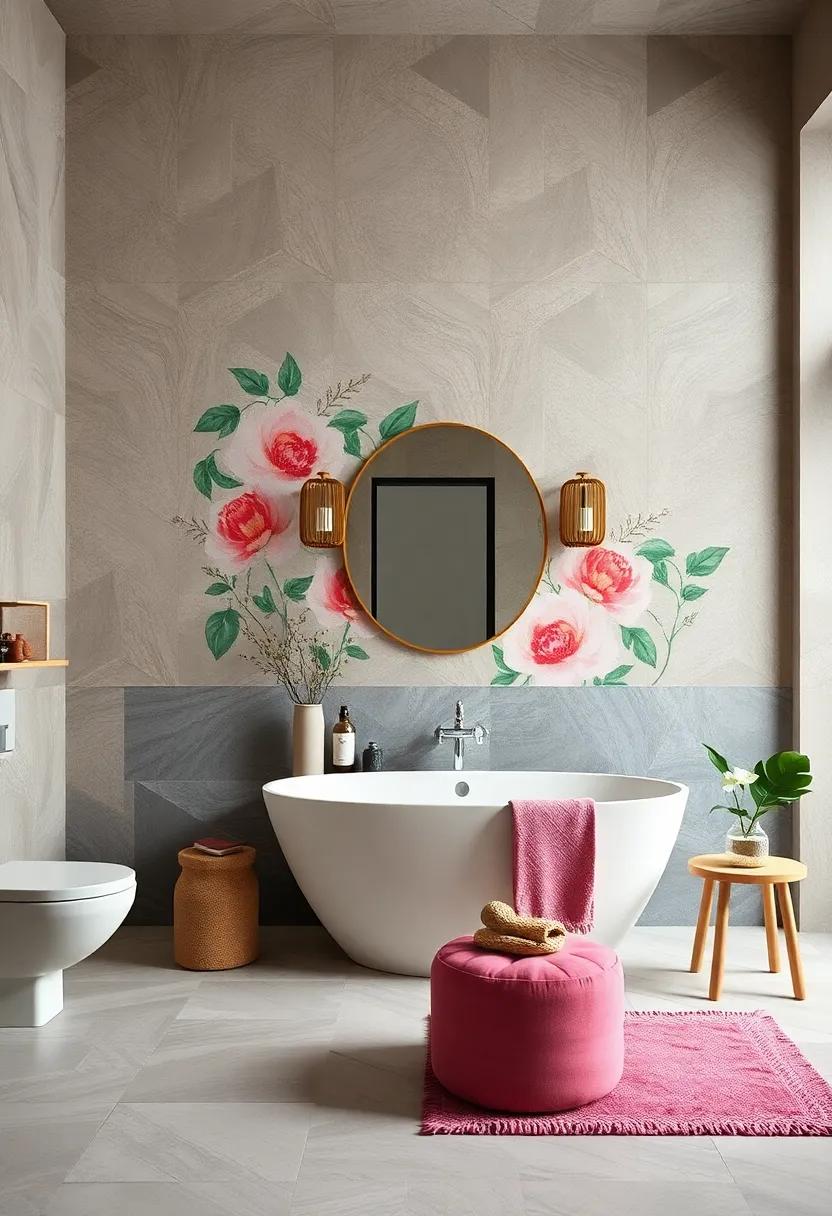 Playful⁣ Patterns: choose ​whimsical wallpaper featuring fun⁢ prints and colors to create a⁣ lively, energetic bathroom atmosphere