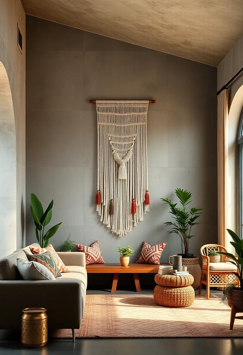 Handwoven Macramé Wall Hanging: Add texture and warmth to your walls with a stunning macramé piece that brings a boho flair to any room