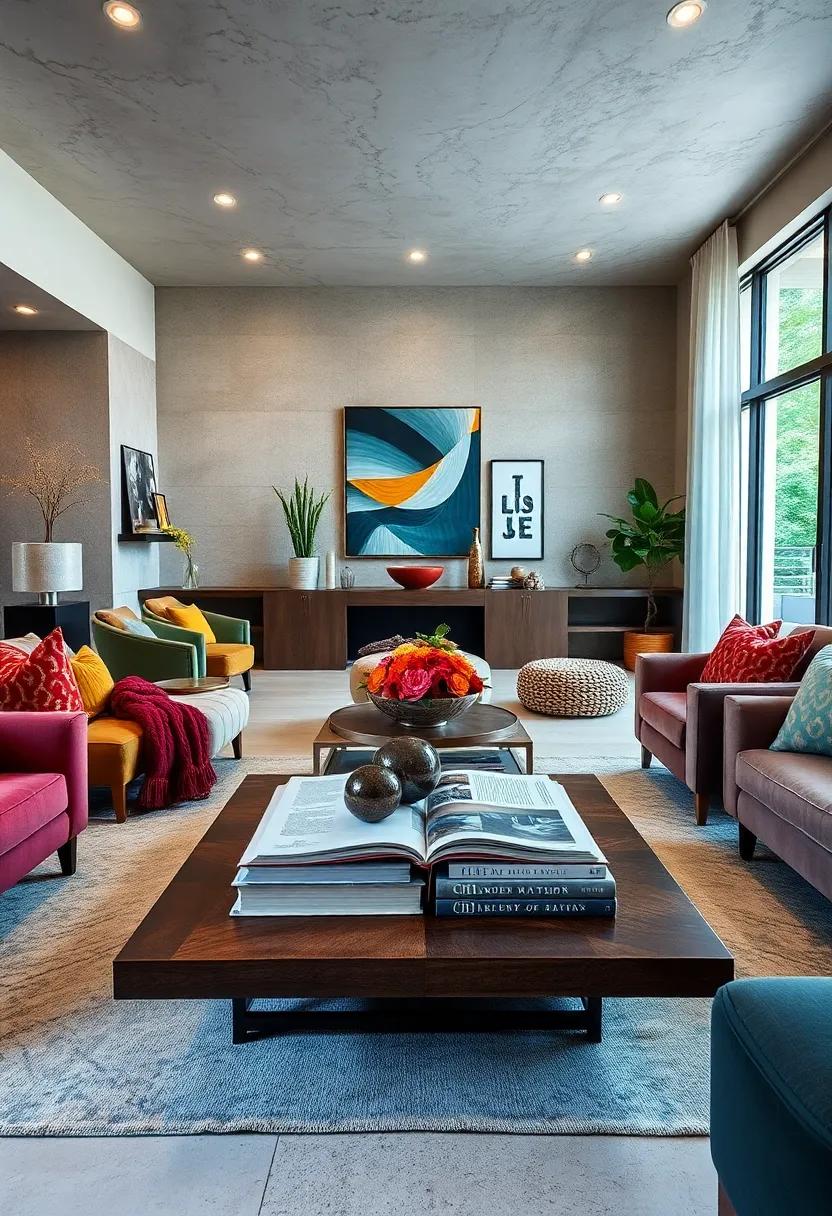 Feature⁢ a Bold⁤ coffee Table​ Book: Choose a large,⁤ visually⁢ stunning book that draws the eye and invites guests⁤ to‍ browse ​during gatherings