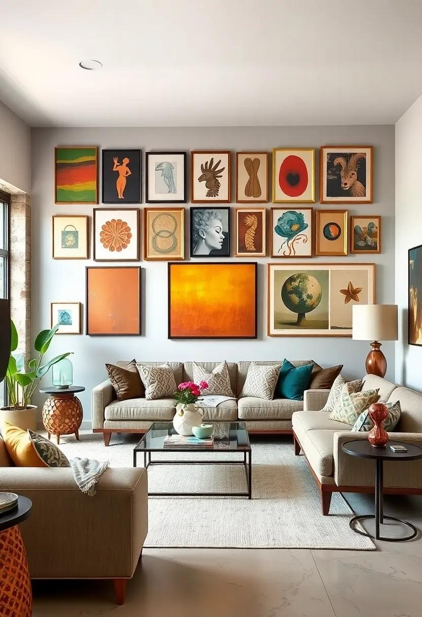 Combine Styles with a ⁤Montaged Gallery:⁣ Mix eclectic‍ artwork styles in a cohesive montage, creating visual interest without overwhelming⁣ the space