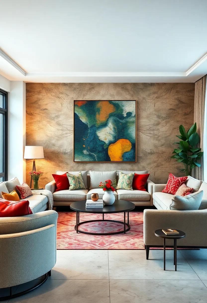Statement Wall⁣ Art: ‍Find oversized artwork or even a mural that dominates the‌ room, becoming a focal point ​that demands attention